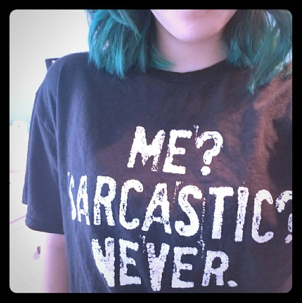 Black sarcastic tee